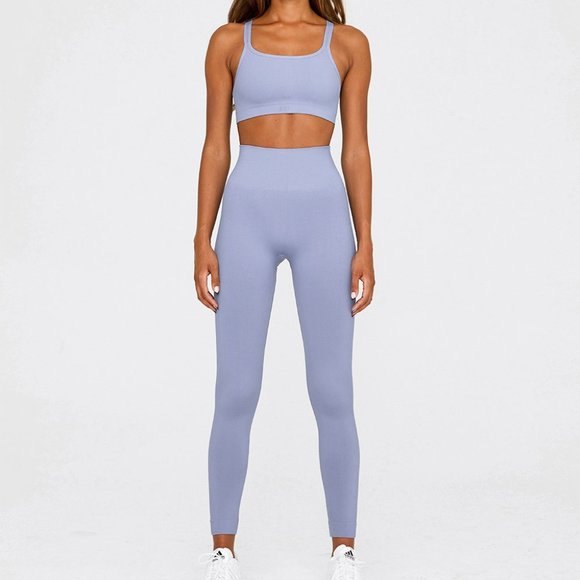 Set Active Sculptflex (Blue) Blue Lagoon Set, Sculptflex Leggings and Box-X Bra - Picture 1 of 3